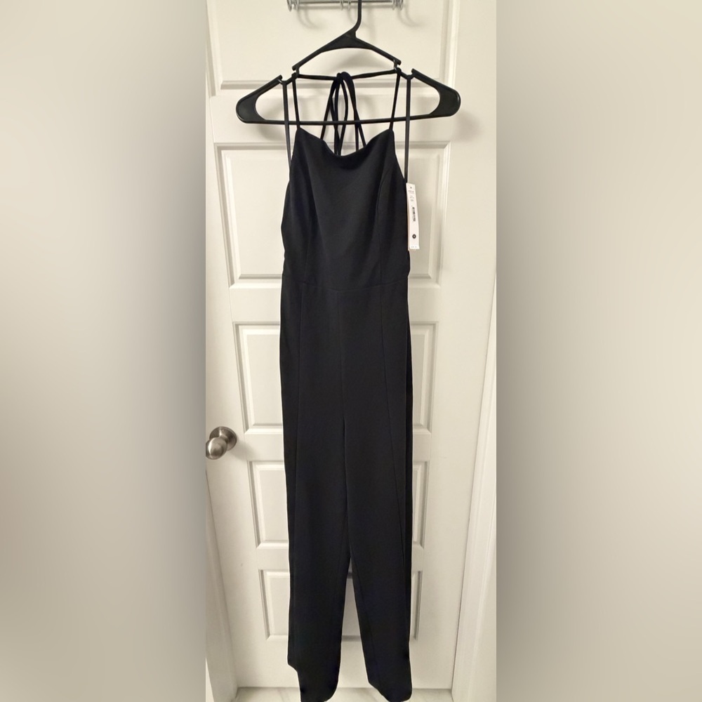 Aqua Womens Halter Wide Leg Jumpsuit - Picture 6 of 7